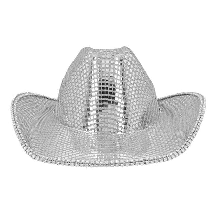 Cowboy Hoed Zilver Glinsterend van Boland koop je bij Partywinkel