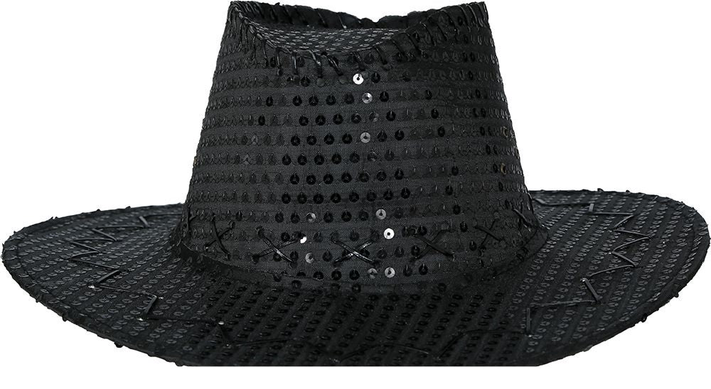 Cowboy Hoed Zwart Pailletten van Fiestas Guirca koop je bij Partywinkel