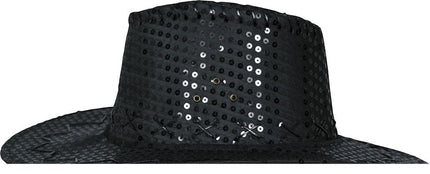 Cowboy Hoed Zwart Pailletten van Fiestas Guirca koop je bij Partywinkel