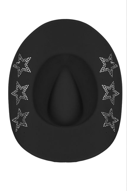 Cowboy Hoed Zwart Zilver Sterren van Wilbers & Wilbers koop je bij Partywinkel