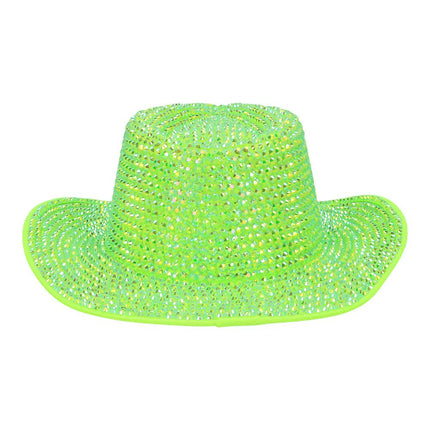 Cowboyhoed Aurora neongroen UV van Boland koop je bij Partywinkel
