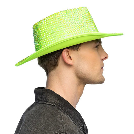 Cowboyhoed Aurora neongroen UV van Boland koop je bij Partywinkel