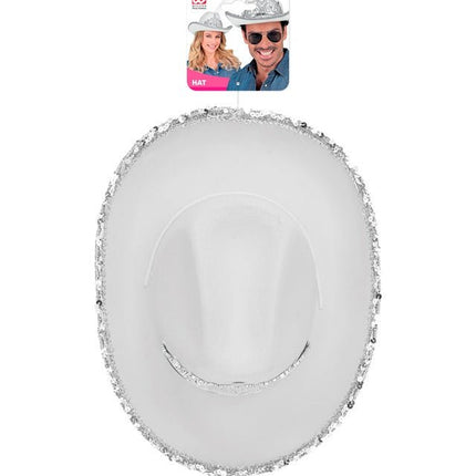 Cowboyhoed Partygirl Met Tiara Wit van Widmann koop je bij Partywinkel