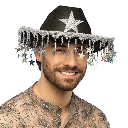Cowboyhoed Stargazing zwart van Boland koop je bij Partywinkel