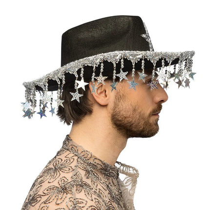Cowboyhoed Stargazing zwart van Boland koop je bij Partywinkel
