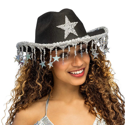 Cowboyhoed Stargazing zwart van Boland koop je bij Partywinkel