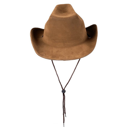 Cowboyhoed Utah Nepleer Bruin 43cm van Boland koop je bij Partywinkel