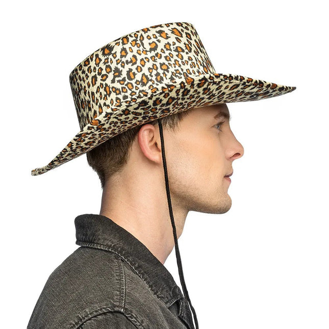Cowboyhoed Wild luipaard van Boland koop je bij Partywinkel