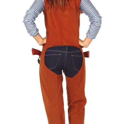 Cowgirl Kostuum Bruin Lang van Fiestas Guirca koop je bij Partywinkel