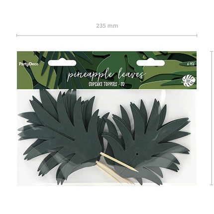 Cupcake Toppers Palmboom 16,5cm 6st van Partydeco koop je bij Partywinkel
