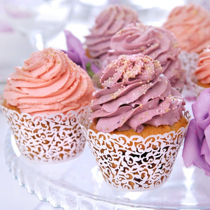 Cupcake Vormpjes Wit 8,5cm 10st van Partydeco koop je bij Partywinkel