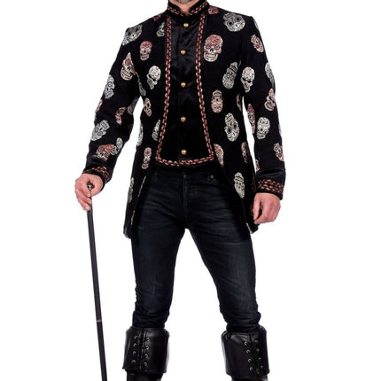 Dia De Los Muertos Jas Zwart Heren van Wilbers & Wilbers koop je bij Partywinkel