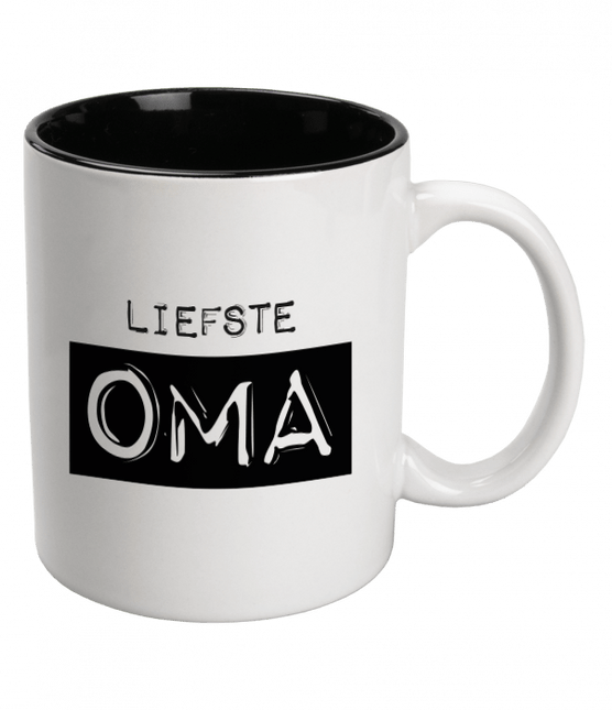 De Liefste Oma Mok Wit Keramiek Liefste Oma 12cm van Paper Dreams koop je bij Partywinkel