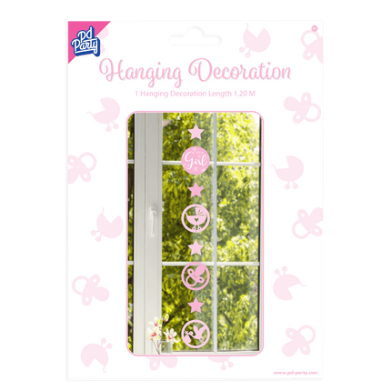 Decoratie Slinger Het Is Een Meisje 30cm 1st van Paper Dreams koop je bij Partywinkel