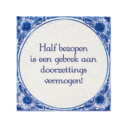 Delfts Blauw Tegel Bezopen 14,5cm van Paper Dreams koop je bij Partywinkel