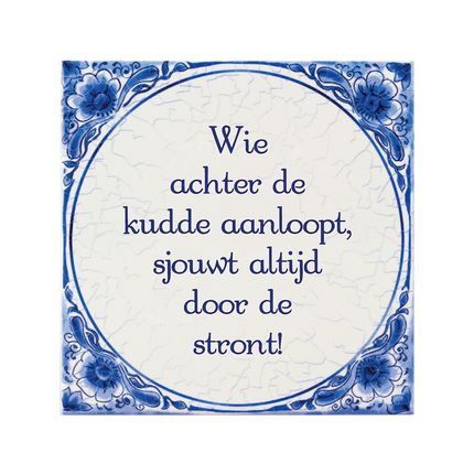 Delfts Blauw Tegel Kudde 14,5cm van Paper Dreams koop je bij Partywinkel