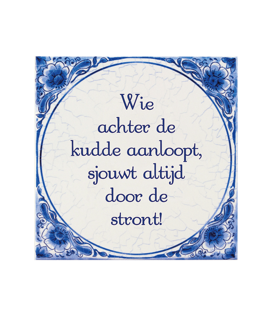Delfts Blauw Tegel Kudde 14,5cm van Paper Dreams koop je bij Partywinkel