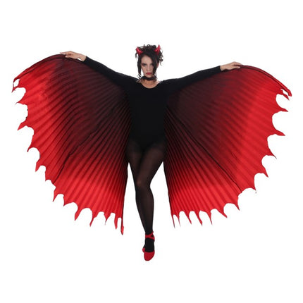Duivel Vleugelcape Rood Zwart