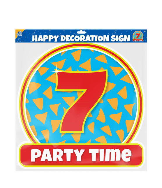 Deurbord 7 Jaar Gekleurd 50cm van Paper Dreams koop je bij Partywinkel