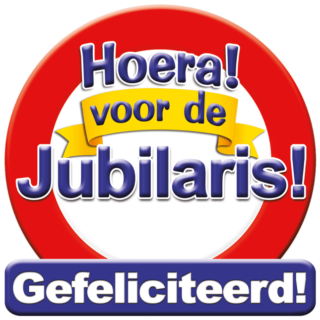 Deurbord Hoera Voor De Jubilaris 50cm van Paper Dreams koop je bij Partywinkel