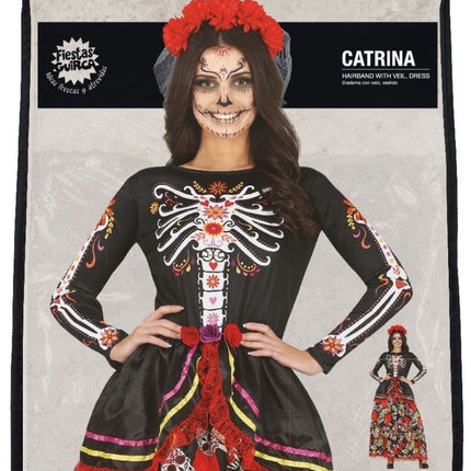 Dia De Los Muertos Jurk Dames van Fiestas Guirca koop je bij Partywinkel