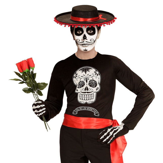 Dia De Los Muertos Shirt Kind van Widmann koop je bij Partywinkel