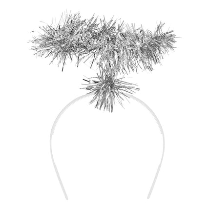 Diadeem Halo tinsel zilver van Boland koop je bij Partywinkel