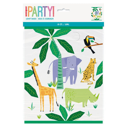 Dieren Safari Uitdeelzakjes 8st van Unique koop je bij Partywinkel