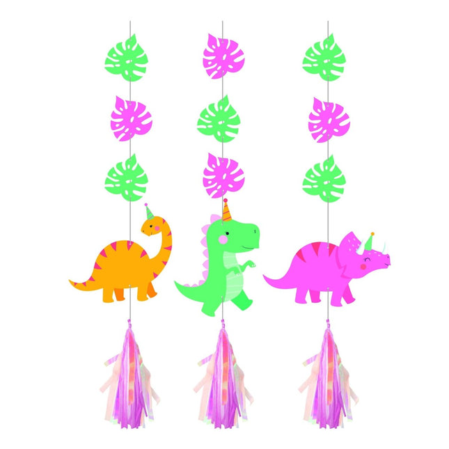 Dino Hangdecoratie 91cm 3st van Creative Converting koop je bij Partywinkel