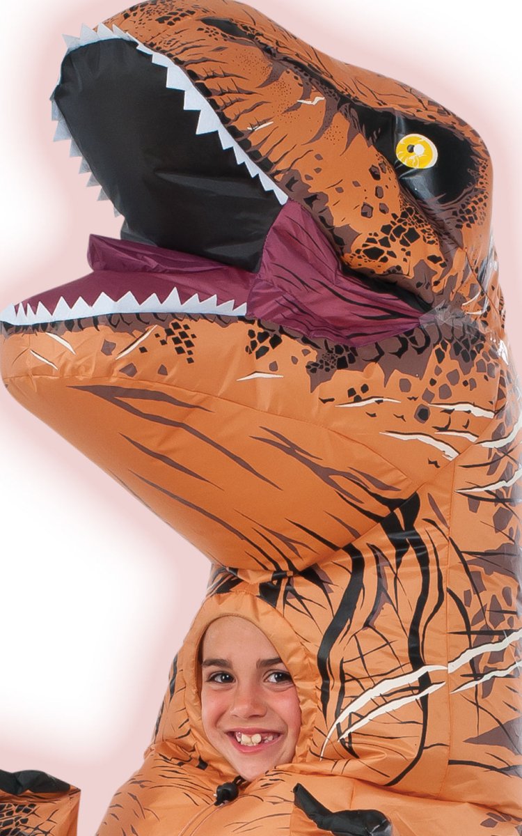 AirSuit® Opblaasbaar T-Rex-verkleedkostuum voor kinderen, maat 120 tot 150 cm, dinosaurus kostuum, van zeer duurzaam polyester, aangenaam om te dragen, inclusief oppompsysteem, OriginalCup AirSuit® Opblaasbaar T-Rex-verkleedkostuum voor kinderen, maat 120 tot 150 cm, dinosaurus kostuum, van zeer duurzaam polyester, aangenaam om te dragen, inclusief oppompsysteem, OriginalCup