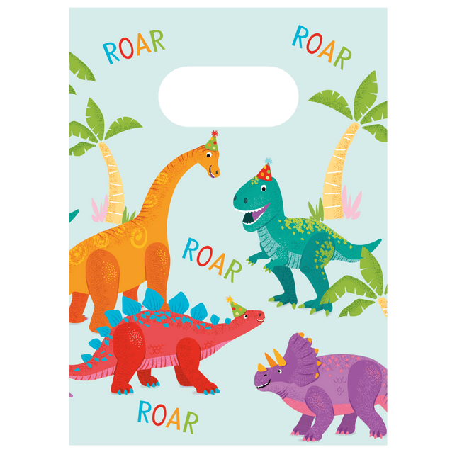 Dino Party Fsc Paper Party Bags 4St van Procos koop je bij Partywinkel