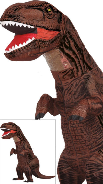 Dinosaurus Pak Bruin Opblaasbaar van Fiestas Guirca koop je bij Partywinkel