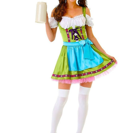 Dirndl Jurk Oktoberfest Gekleurd van PartyXclusive koop je bij Partywinkel