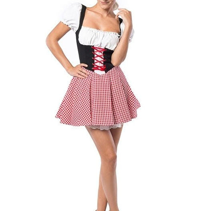 Dirndl Jurk Oktoberfest Rood Zwart van PartyXclusive koop je bij Partywinkel