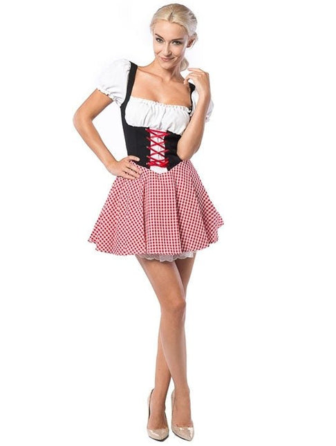 Dirndl Jurk Oktoberfest Rood Zwart van PartyXclusive koop je bij Partywinkel