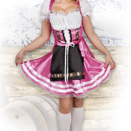 Dirndl Jurk Oktoberfest Roze van Boland koop je bij Partywinkel