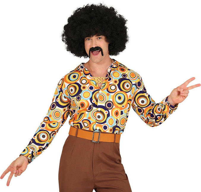 Disco 70S Blouse Heren Rondjes van Fiestas Guirca koop je bij Partywinkel