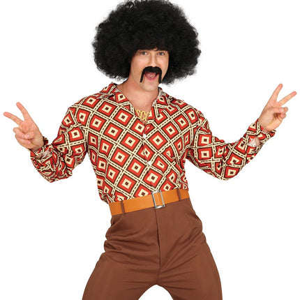 Disco 70S Blouse Heren Ruiten van Fiestas Guirca koop je bij Partywinkel
