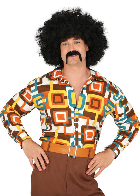 Disco 70S Blouse Heren Vierkant van Fiestas Guirca koop je bij Partywinkel