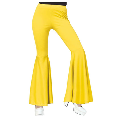 Disco 70S Broek Geel Dames van Fiestas Guirca koop je bij Partywinkel