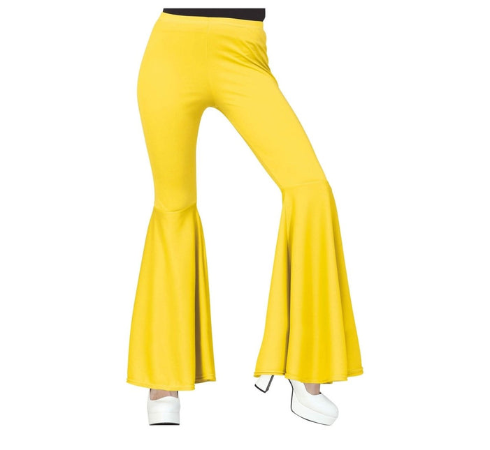 Disco 70S Broek Geel Dames van Fiestas Guirca koop je bij Partywinkel