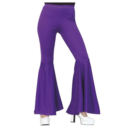 Disco 70S Broek Paars Dames van Fiestas Guirca koop je bij Partywinkel