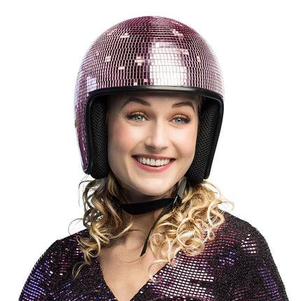 Disco 70S Helm Roze van Boland koop je bij Partywinkel