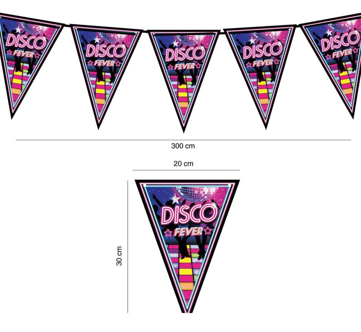 Disco 70S Slinger Wimpel 3m van Fiestas Guirca koop je bij Partywinkel