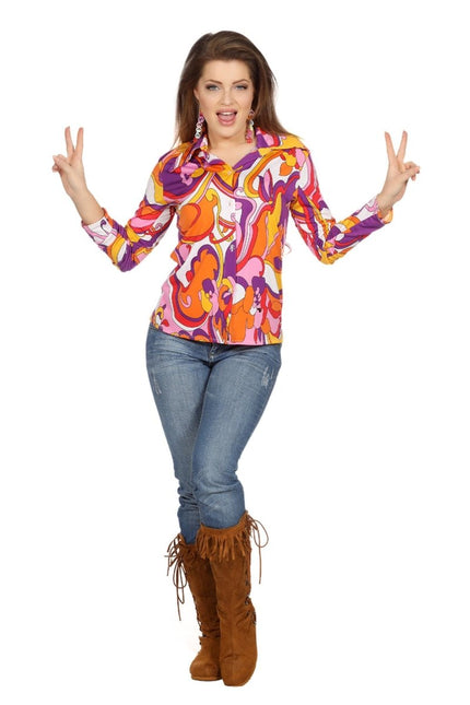 Disco Blouse Dames van Wilbers & Wilbers koop je bij Partywinkel