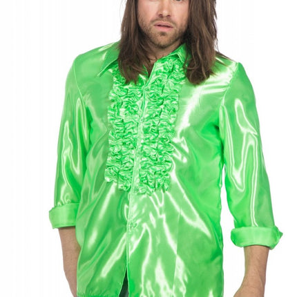 Disco Blouse Ruches Groen van Wilbers & Wilbers koop je bij Partywinkel