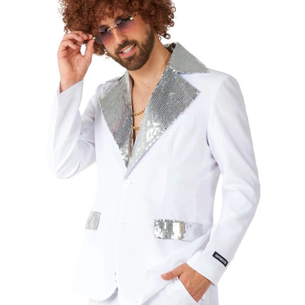 Disco Kostuum Heren Wit 2-delig van OppoSuits koop je bij Partywinkel