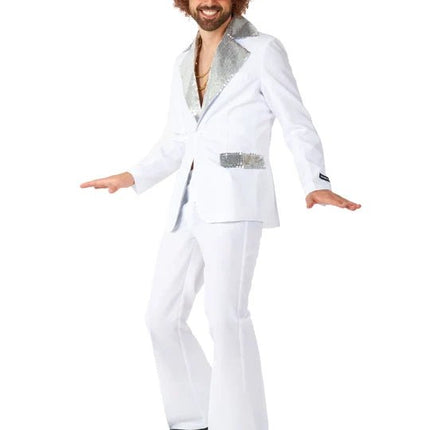 Disco Kostuum Heren Wit 2-delig van OppoSuits koop je bij Partywinkel