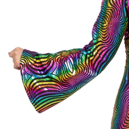 Disco Pak Gekleurd Dames Holografisch van Wilbers & Wilbers koop je bij Partywinkel