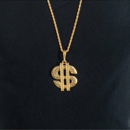Dollar Ketting 90cm 4,5x5cm van CHAKS koop je bij Partywinkel